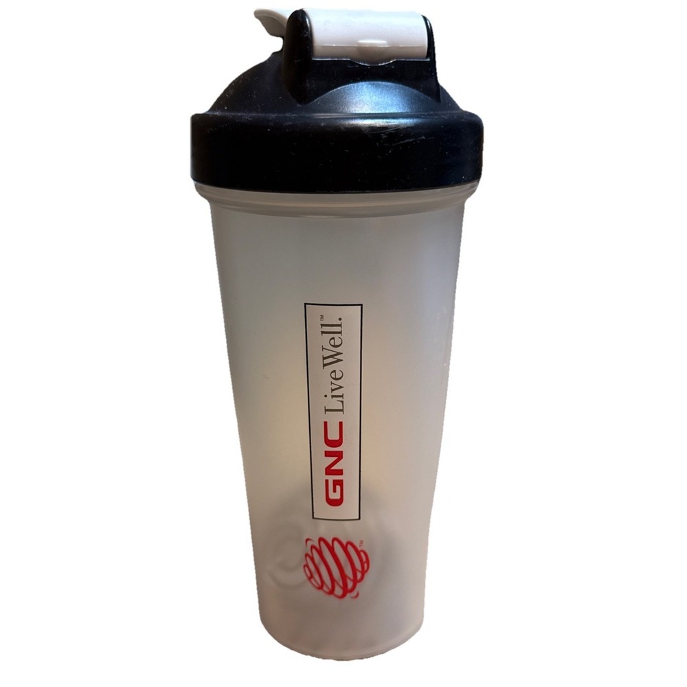 GNC Live Well Blender Bottle Classic 20 ounce BPA free Metal Loop Mixer‎